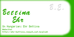bettina ehr business card